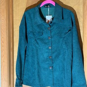 Teal Corduroy Jacket